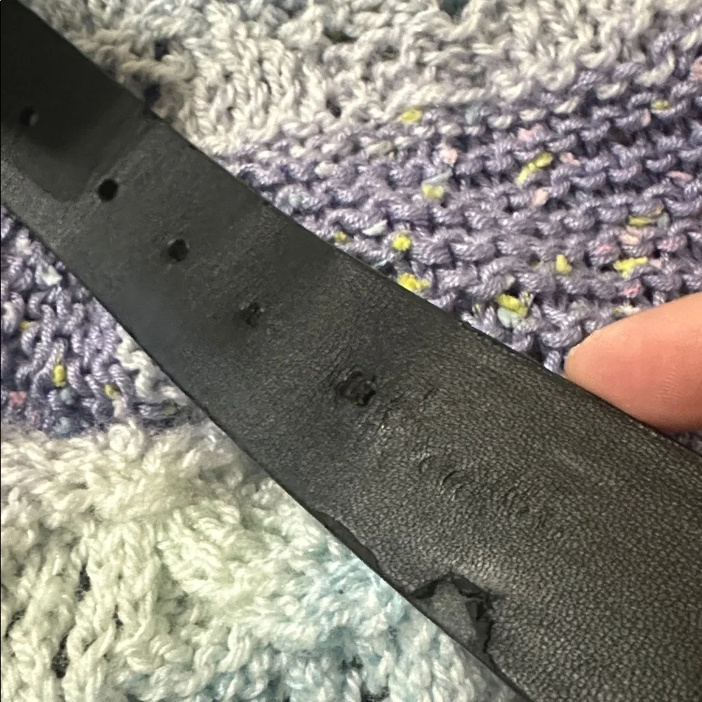Men's Black Leather Belt Guess (50) - Picture 3 of 3